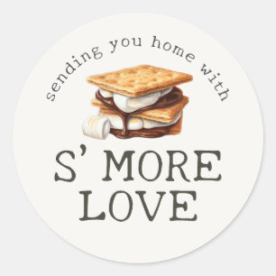 Sticker Rond Faveur de feu de joie extérieur S'mores d'automne