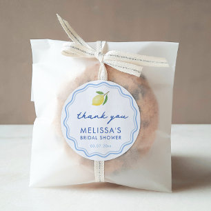 Sticker Rond Faveur de mariage Dolce Vita Lemon dessinée à la m