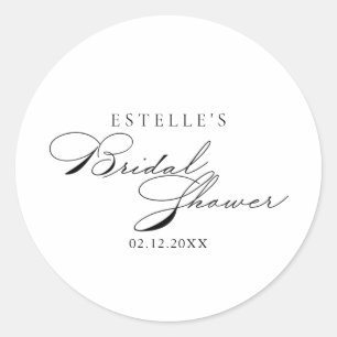 Sticker Rond Faveur de mariage élégante calligraphiée
