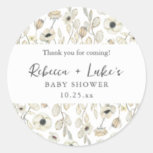 Sticker Rond Faveur de remerciement pour baby shower de couple