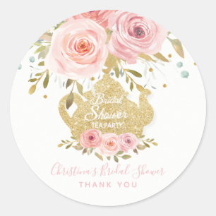 Sticker Rond Faveur de rose saumonée florale pour une garden-pa