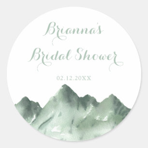 Sticker Rond Faveur de salle de mariage de Green Mountain Count