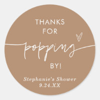 Faveurs de pop-corn Boho, Merci d'être passé par l