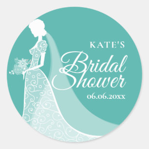 Sticker Rond Favori de robe de mariée en dentelle pour la douch