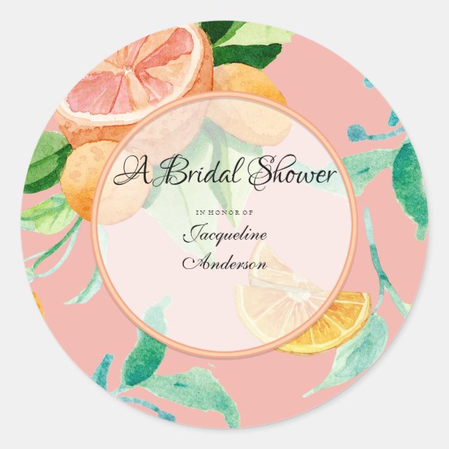Sticker Rond Favoriser la Fête des mariées Mariage d'arôme de j (Devant)