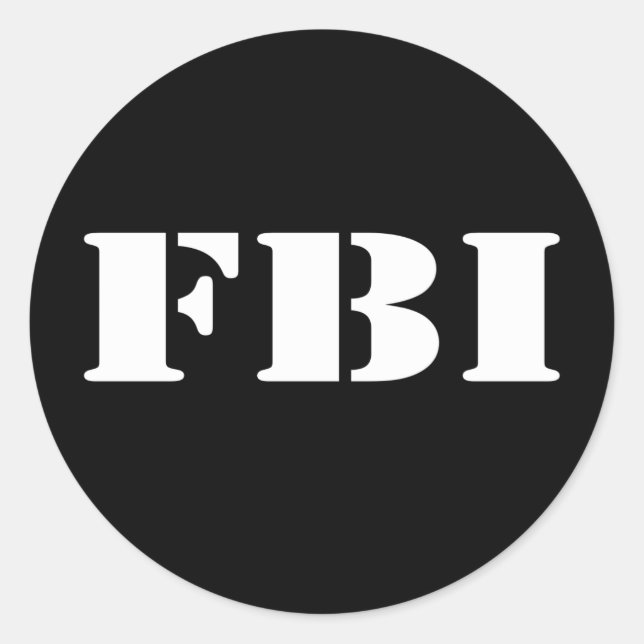 STICKER ROND FBI (Devant)