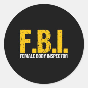 Sticker Rond Fbi Inspecteur Corps Femme Acronyme Novelty Collec