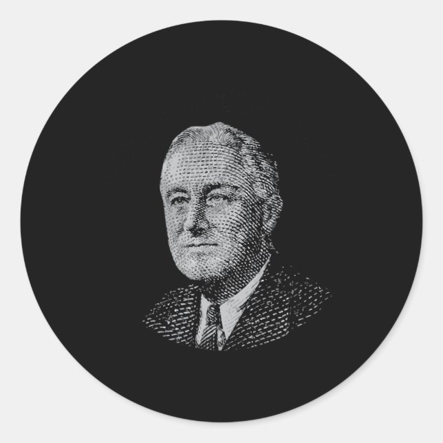Sticker Rond Fdr New Shirt Roosevelt New  (Devant)