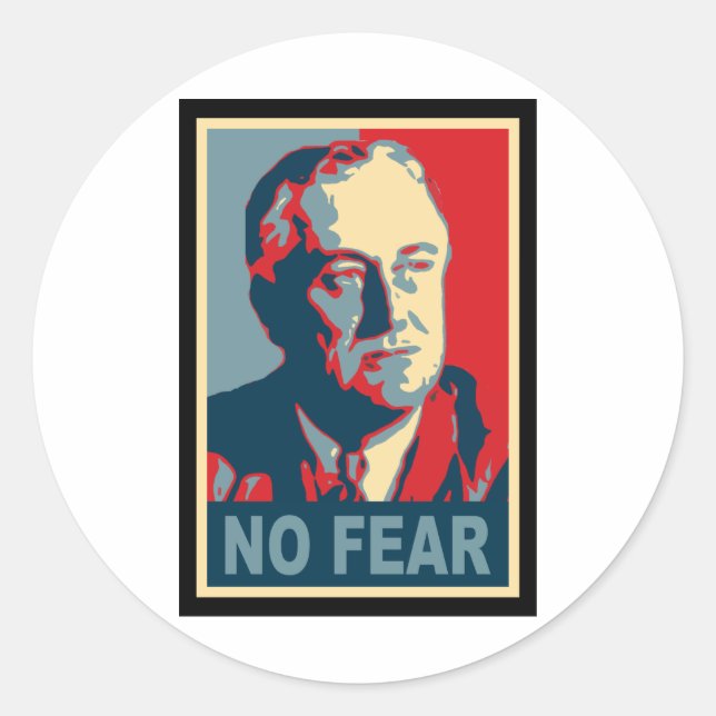 Sticker Rond FDR Pas de peur (Devant)