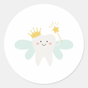 Sticker Rond Fée de dents