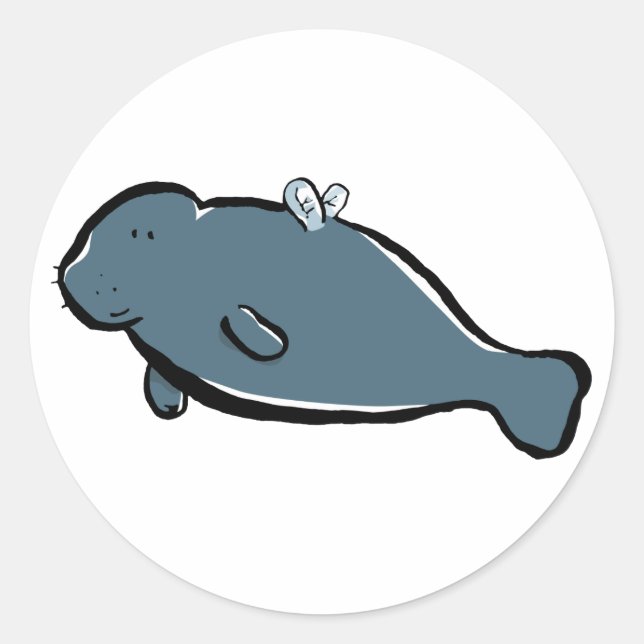 Sticker Rond fée de manatee (Devant)