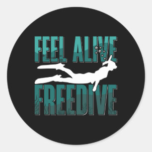 Sticker Rond Feel Alive Freedive Freediving Apnoe Freediver