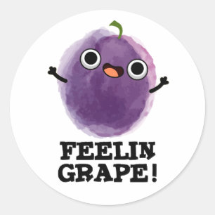 Sticker Rond Feelin Graphe Drôle Fruit Pun