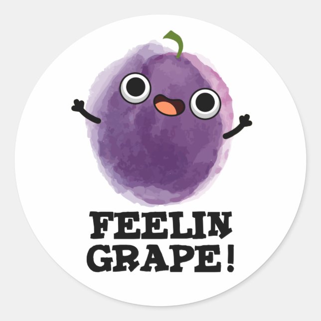 Sticker Rond Feelin Graphe Drôle Fruit Pun (Devant)