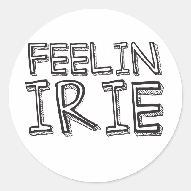 Sticker Rond Feelin' Irie (Devant)