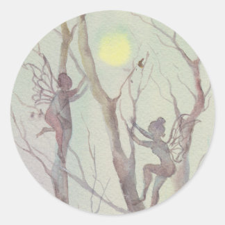 Sticker Rond FÉERIES ARBRES par SHARON SHARPE