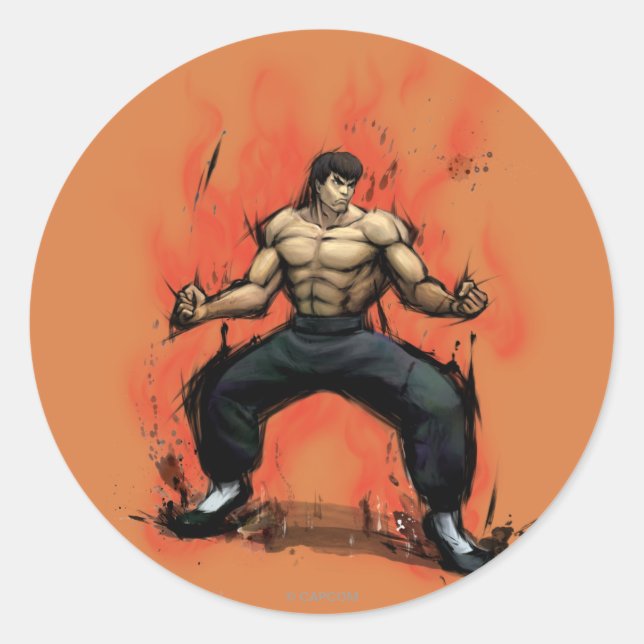 Sticker Rond Fei Long Stance (Devant)