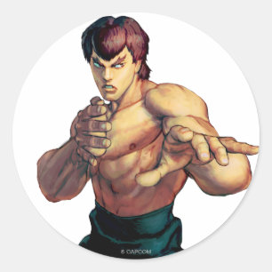 Sticker Rond Fei Longues Mains Levées