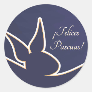 Sticker Rond Felices Pascuas   Happy Easter