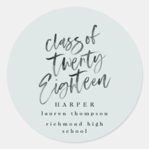 Sticker Rond Félicitations à l'autocollant diplômé en photo