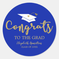 Félicitations au diplômé paillettes dorées Chic di