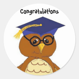 Sticker Rond Félicitations aux diplômés
