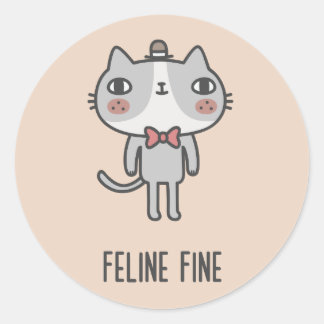 Sticker Rond Feline fin