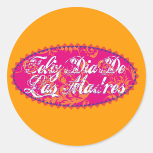 Sticker Rond Feliz Dia De Las Madre