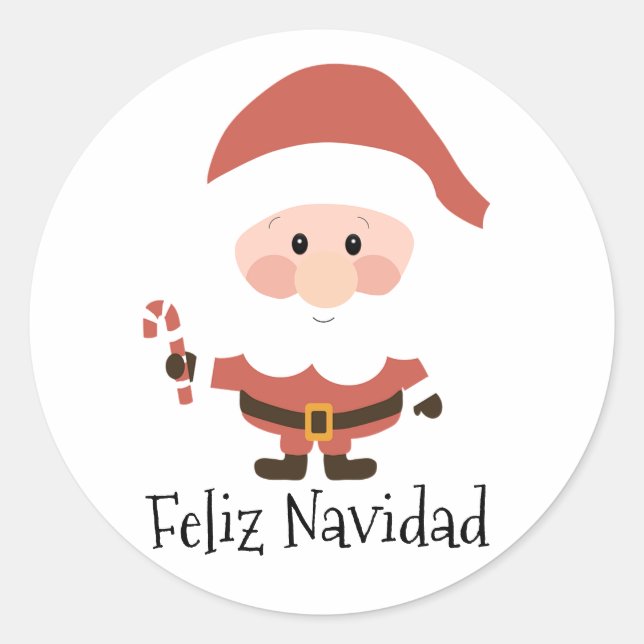 Sticker Rond Feliz Navidad (Devant)