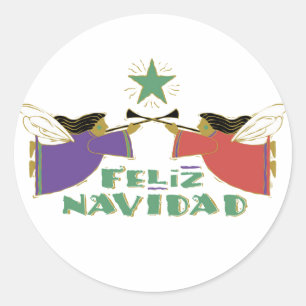 Sticker Rond Feliz Navidad