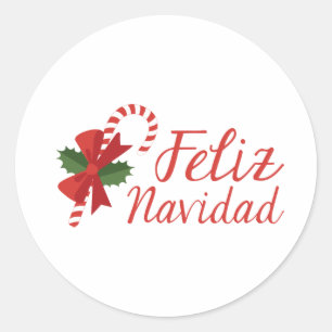 Sticker Rond Feliz Navidad