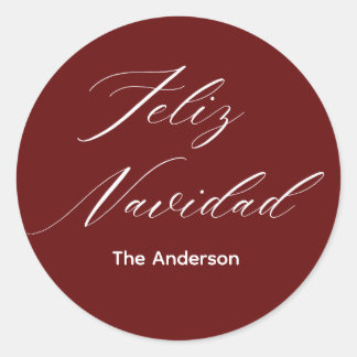 Sticker Rond Feliz navidad