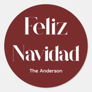 Sticker Rond Feliz navidad