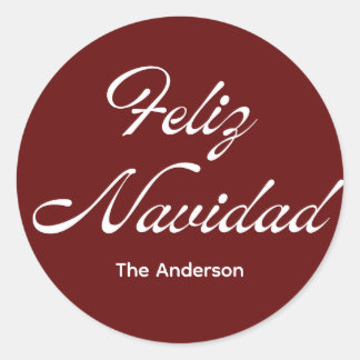 Sticker Rond Feliz navidad