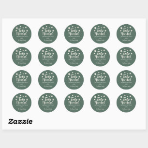 Sticker Rond Feliz Navidad y próspero Año Nuevo Holiday