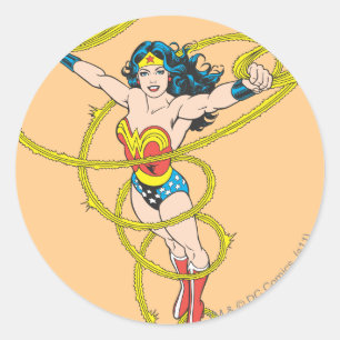 Sticker Rond Femme à Lasso