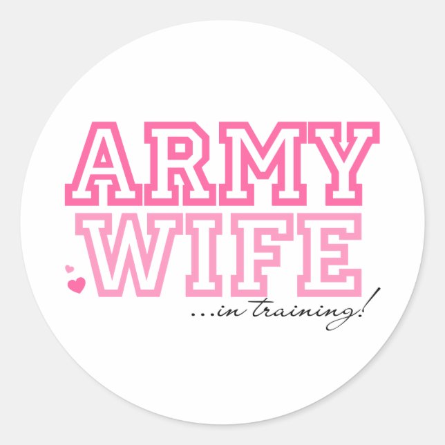 Sticker Rond Femme d'armée en formation (Devant)