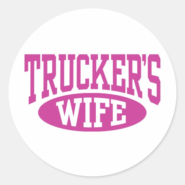 Sticker Rond Femme de camion (Devant)