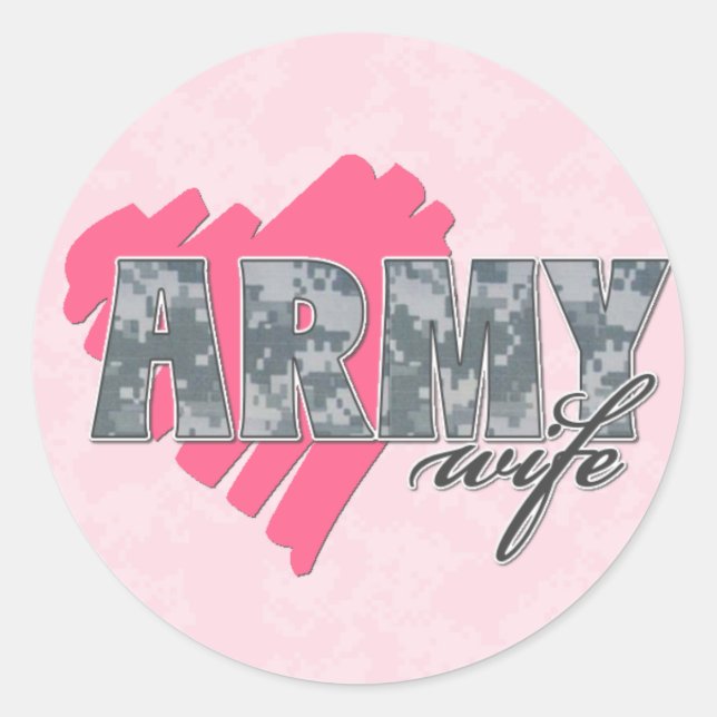 Sticker Rond Femme de l'armée (Devant)