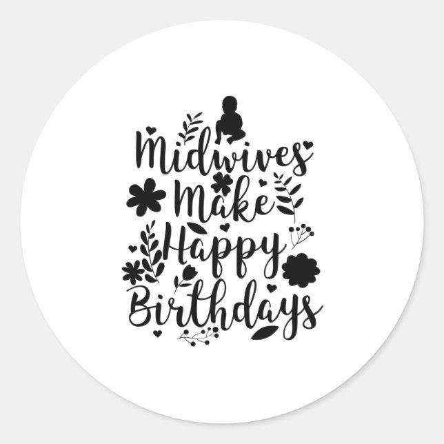 Sticker Rond Femme | Doulas Midwivery Obstétriciens Cadeaux (Devant)