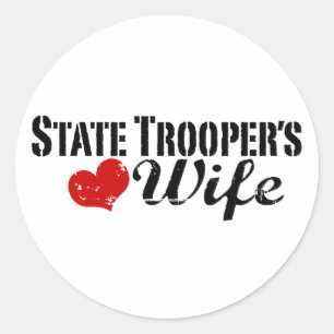 Sticker Rond Femme du soldat d'état