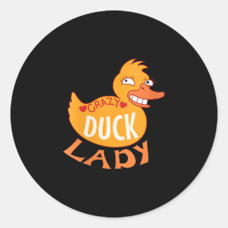 Sticker Rond Femme Duck Lady Duck Duckkké Et Duckky