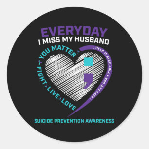 Sticker Rond Femme Femmes Prévention Suicide Sensibilisation Ma