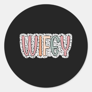 Sticker Rond Femme Mariage femme mignonne