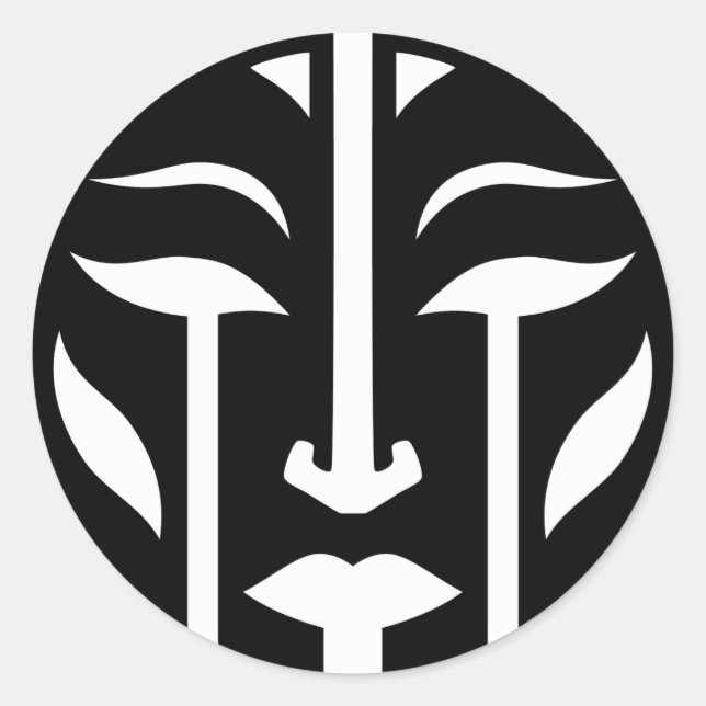 Sticker Rond Femme numérique (Devant)