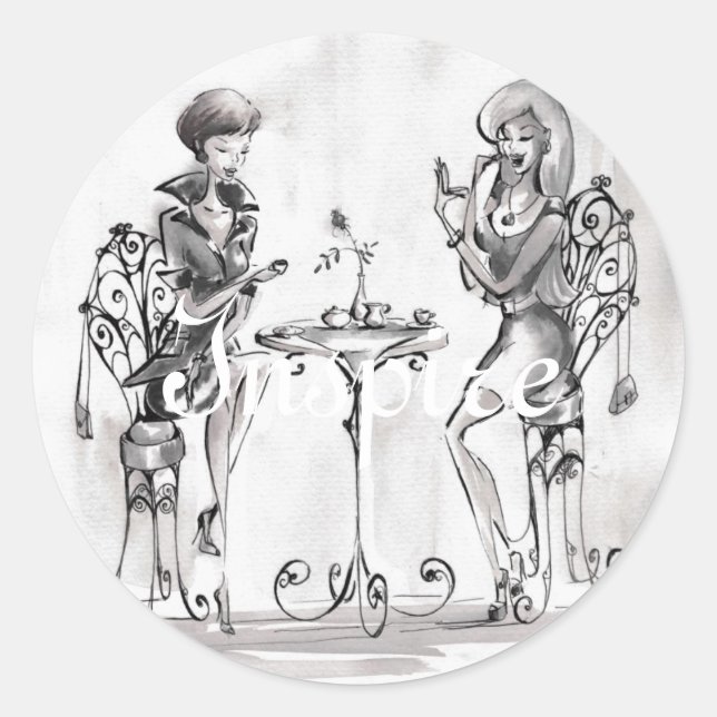 Sticker Rond Femmes (Devant)