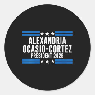 Sticker Rond Femmes Alexandria Ocasio Cortez Pour Président 202