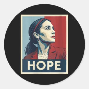 Sticker Rond Femmes Aoc Alexandria Ocasio Cortez 2028 Pour Pres