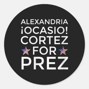 Sticker Rond Femmes Aoc Pour Le Président Alexandria Ocasio-cor