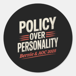 Sticker Rond Femmes Bernie Sanders Et Aoc 2028 Pour Président C